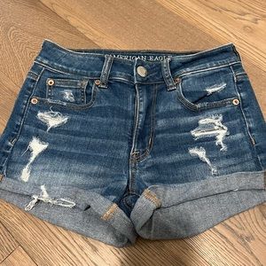 American Eagle Outfitters denim shorts size 2.  Hi-Rise Shortie style.